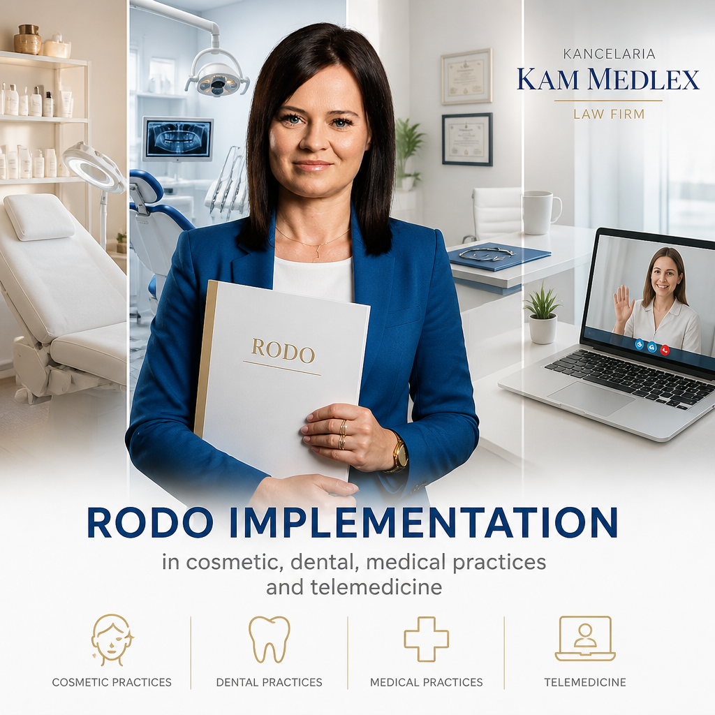 Radca prawny Kamila Anioł — KAM MedLex, wdrożenia RODO w praktykach kosmetologicznych, stomatologicznych, medycznych i telemedycynie